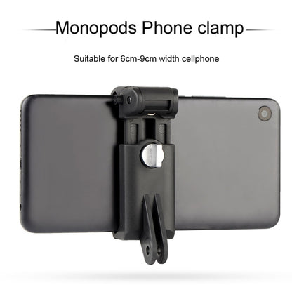 Selfie Sticks Monopods Mount Phone Clamp for iPhone, Samsung, HTC, Sony, LG and other Smartphones, Clip Range: 6-9cm(Black) - Stand by buy2fix | Online Shopping UK | buy2fix