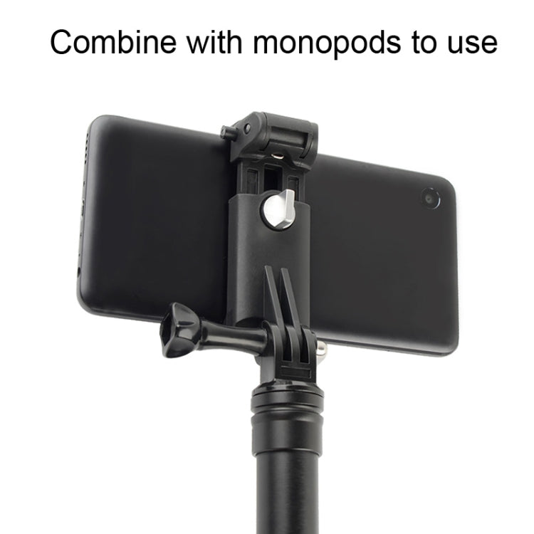 Selfie Sticks Monopods Mount Phone Clamp for iPhone, Samsung, HTC, Sony, LG and other Smartphones, Clip Range: 6-9cm(Black) - Stand by buy2fix | Online Shopping UK | buy2fix
