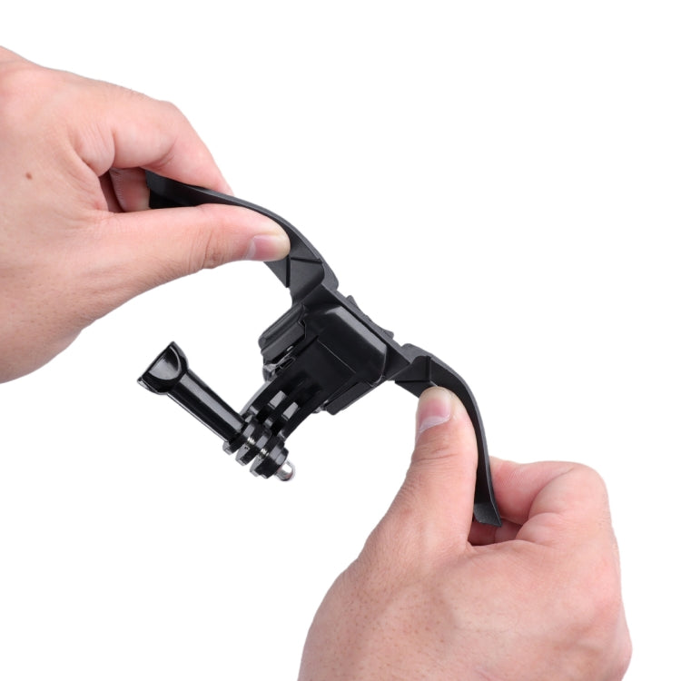 Helmet Mount with J-Hook Buckle  for GoPro, Insta360, DJI and Other Action Cameras (Black) - Helmet Mount by buy2fix | Online Shopping UK | buy2fix