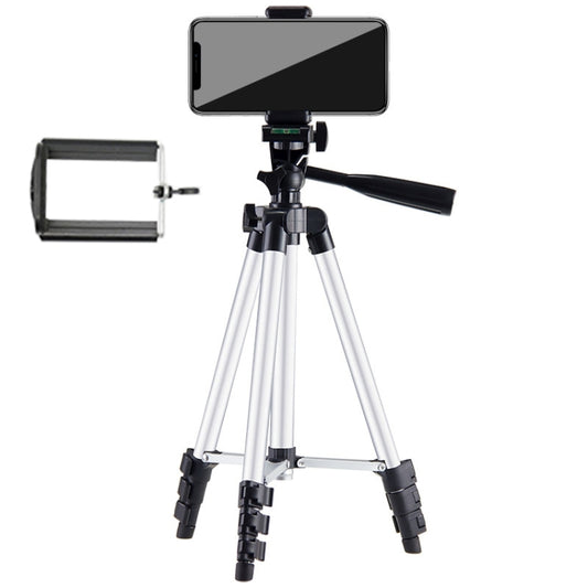 Live Broadcast Tripod 4-Section Folding Legs Aluminum Alloy Tripod Mount with U-Shape Three-Dimensional Tripod Head for DSLR & Digital Camera, Adjustable Height: 35-106cm - Tripods by buy2fix | Online Shopping UK | buy2fix