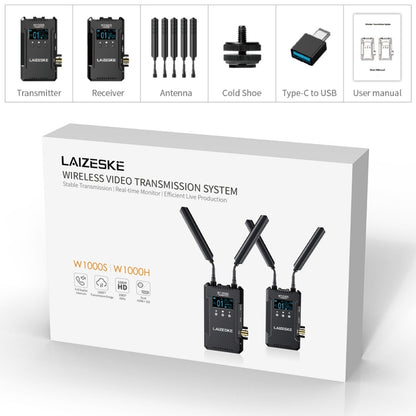 LAIZESKE W1000S 1000FT Dual HDMI + SDI Wireless Video Transmission System (Black) - On-camera Monitors by buy2fix | Online Shopping UK | buy2fix