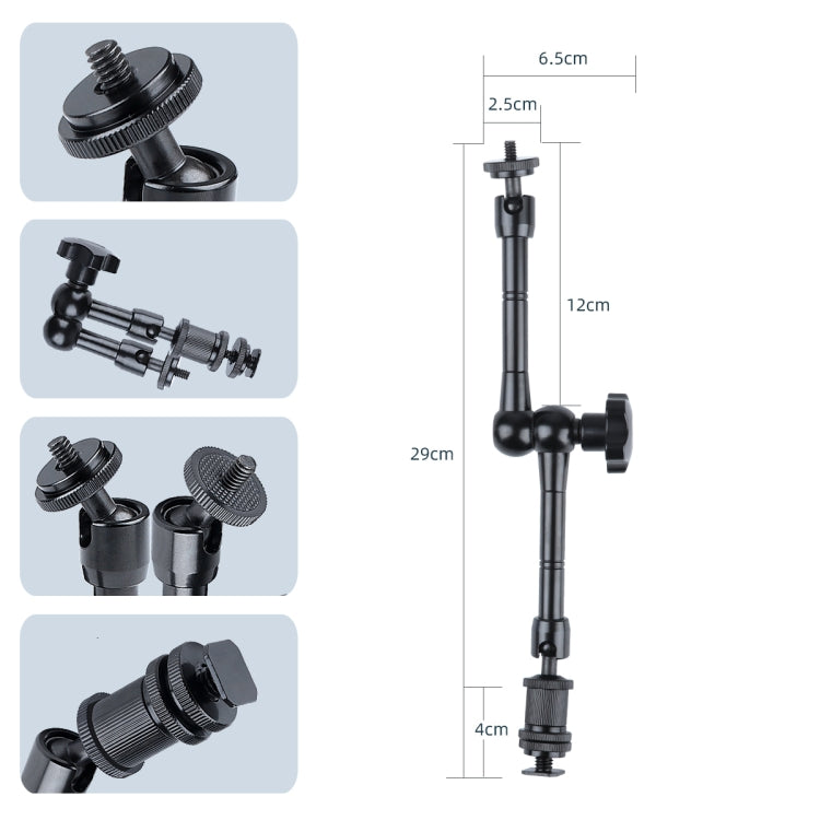 11 inch Adjustable Friction Articulating Magic Arm + Large Claws Clips - Camera Gimbal by buy2fix | Online Shopping UK | buy2fix