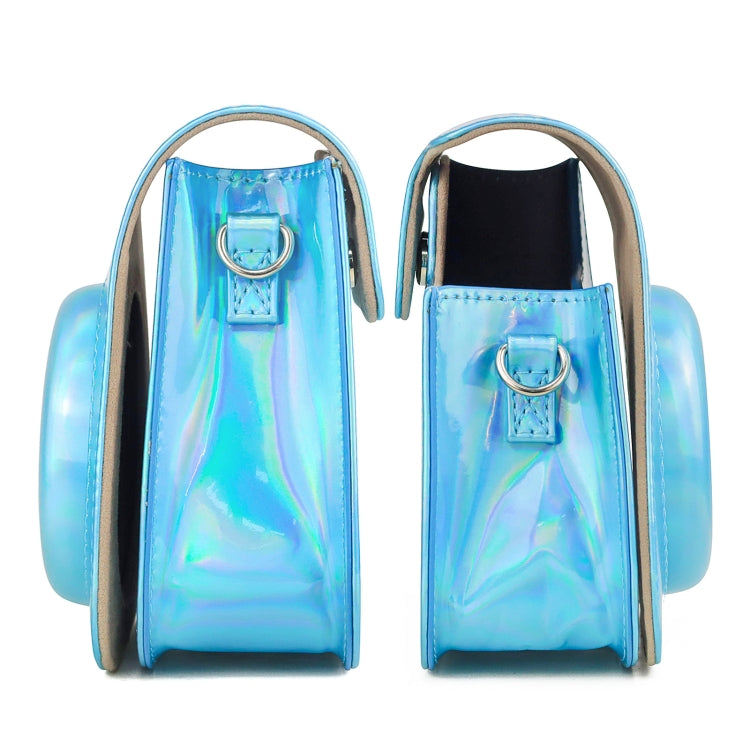 Aurora Color Leather Case Full Body Camera Bag with Shoulder Strap for FUJIFILM Instax mini 11(Blue) by buy2fix