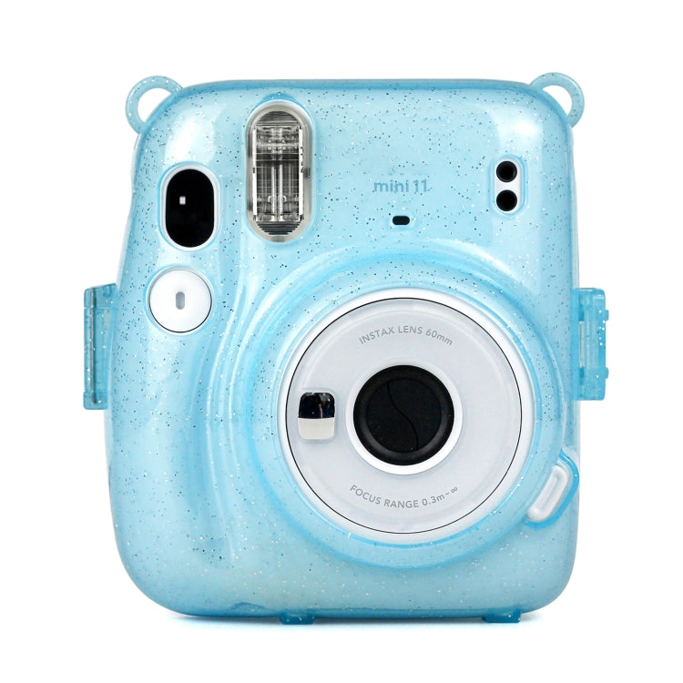 Glitter Power Crystal Case with Strap for FUJIFILM Instax mini 11 (Blue) by buy2fix