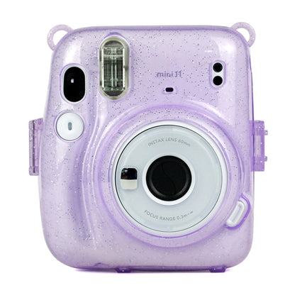 Glitter Power Crystal Case with Strap for FUJIFILM Instax mini 11 (Purple) - Camera Accessories by buy2fix | Online Shopping UK | buy2fix