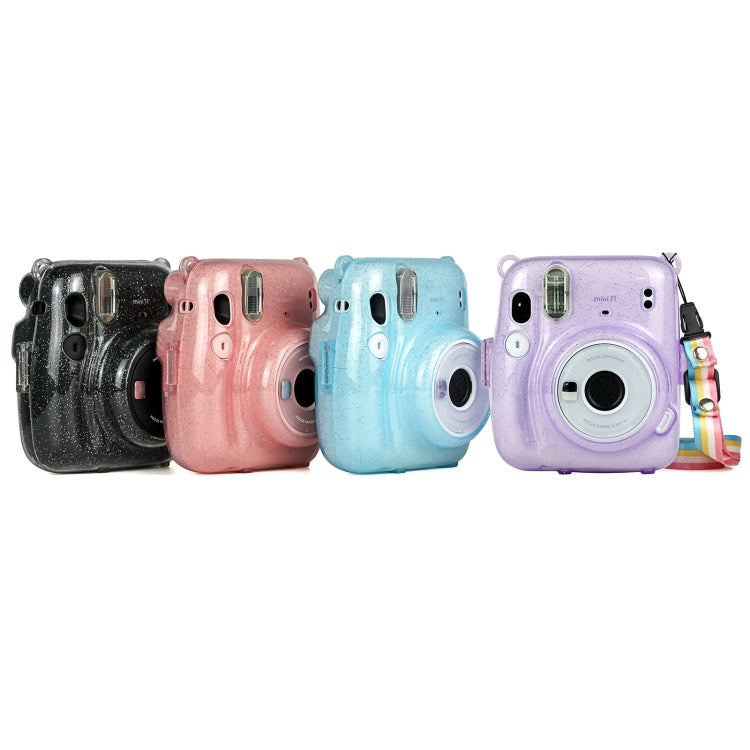 Glitter Power Crystal Case with Strap for FUJIFILM Instax mini 11 (Purple) - Camera Accessories by buy2fix | Online Shopping UK | buy2fix