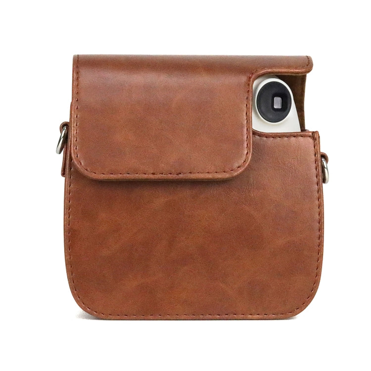 Retro Full Body PU Leather Case Camera Bag with Strap for FUJIFILM instax mini 7+ (Brown) by buy2fix