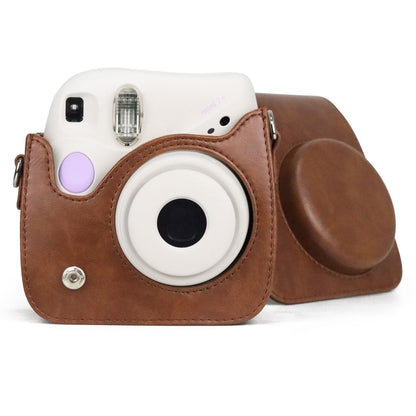 Retro Full Body PU Leather Case Camera Bag with Strap for FUJIFILM instax mini 7+ (Brown) by buy2fix