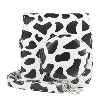 Milk Cow Full Body PU Leather Case Camera  Bag with Strap for FUJIFILM instax mini 7+ - Leather Bag by buy2fix | Online Shopping UK | buy2fix