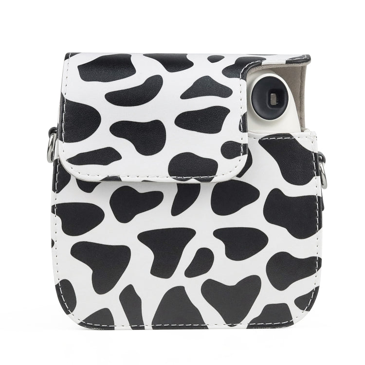 Milk Cow Full Body PU Leather Case Camera  Bag with Strap for FUJIFILM instax mini 7+ - Leather Bag by buy2fix | Online Shopping UK | buy2fix