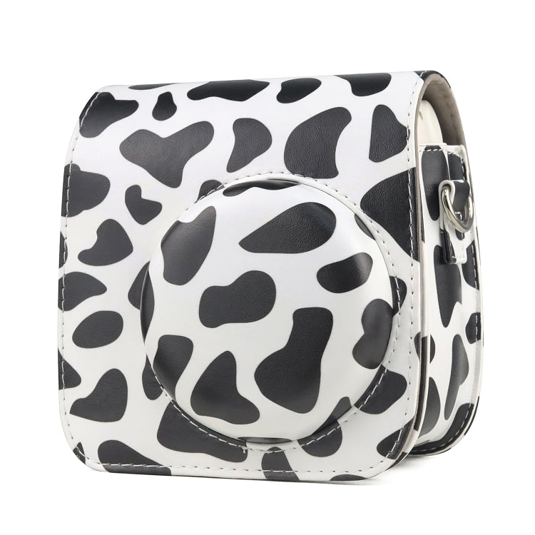 Milk Cow Full Body PU Leather Case Camera  Bag with Strap for FUJIFILM instax mini 7+ - Leather Bag by buy2fix | Online Shopping UK | buy2fix
