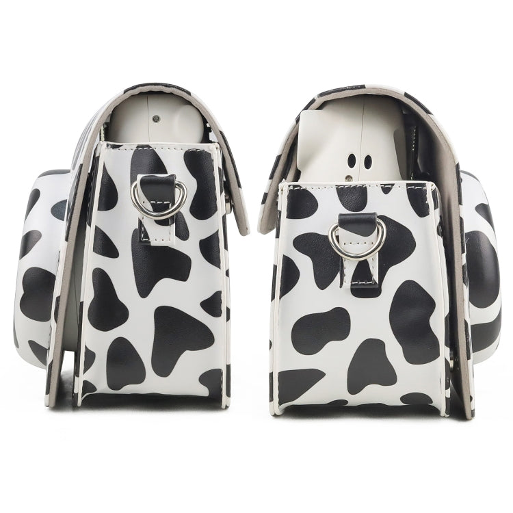Milk Cow Full Body PU Leather Case Camera  Bag with Strap for FUJIFILM instax mini 7+ - Leather Bag by buy2fix | Online Shopping UK | buy2fix