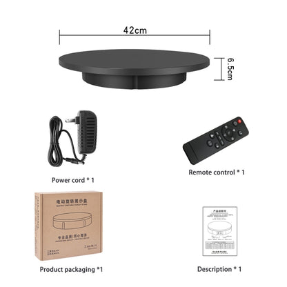42cm Electric Rotating Display Stand Video Shooting Props Turntable, Load: 100kg, Plug-in Power, EU Plug(Black) -  by buy2fix | Online Shopping UK | buy2fix