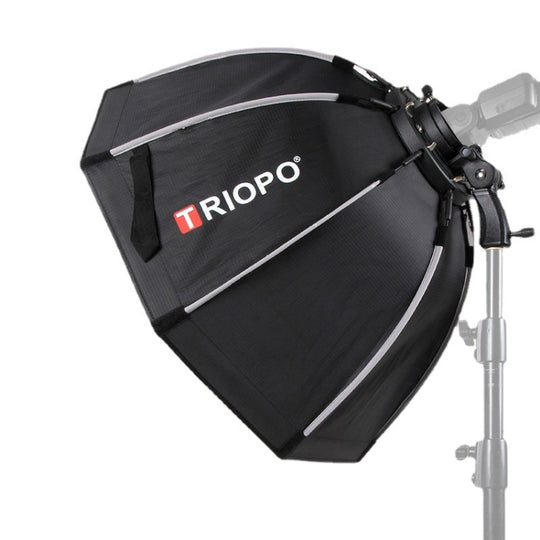 TRIOPO KS2-55 Diffuseur de boîte à lumière octogonale parabolique Speedlite Flash à chargement rapide de 55 cm (noir)