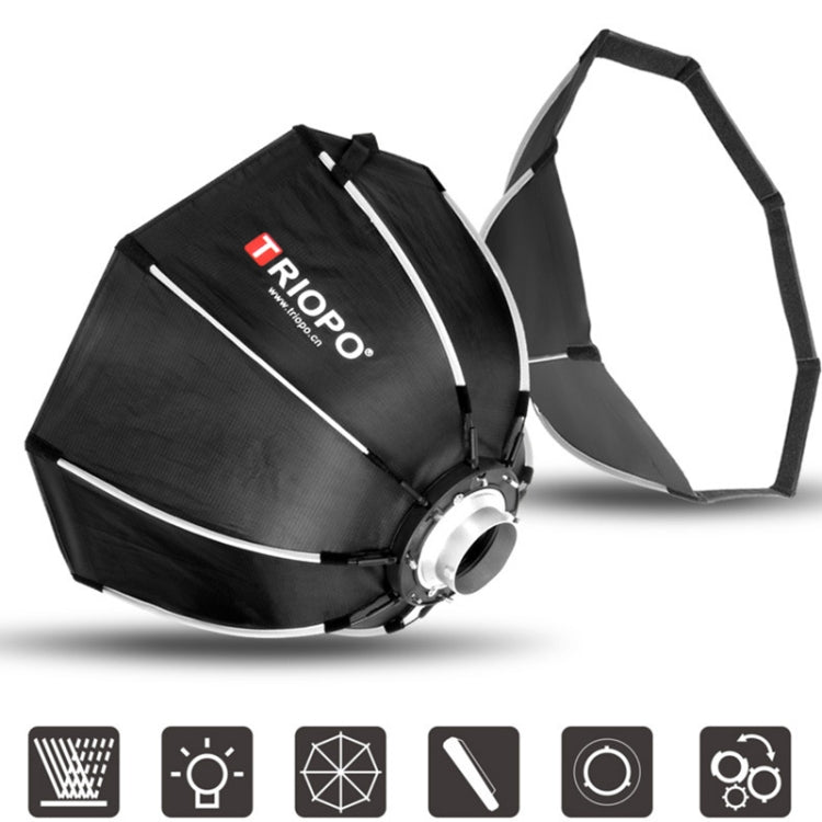 TRIOPO K2-120 120cm Speedlite Flash Octagon Parabolic Softbox Bowens Mount Diffuser (Black) -  by TRIOPO | Online Shopping UK | buy2fix