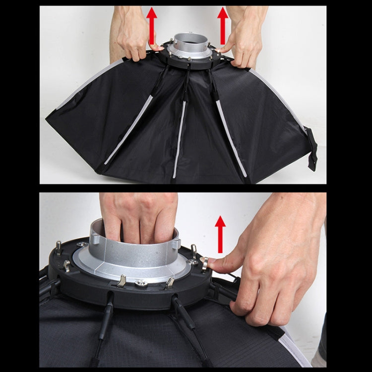 TRIOPO K2-120 120cm Speedlite Flash Octagon Parabolic Softbox Bowens Mount Diffuser (Black) -  by TRIOPO | Online Shopping UK | buy2fix