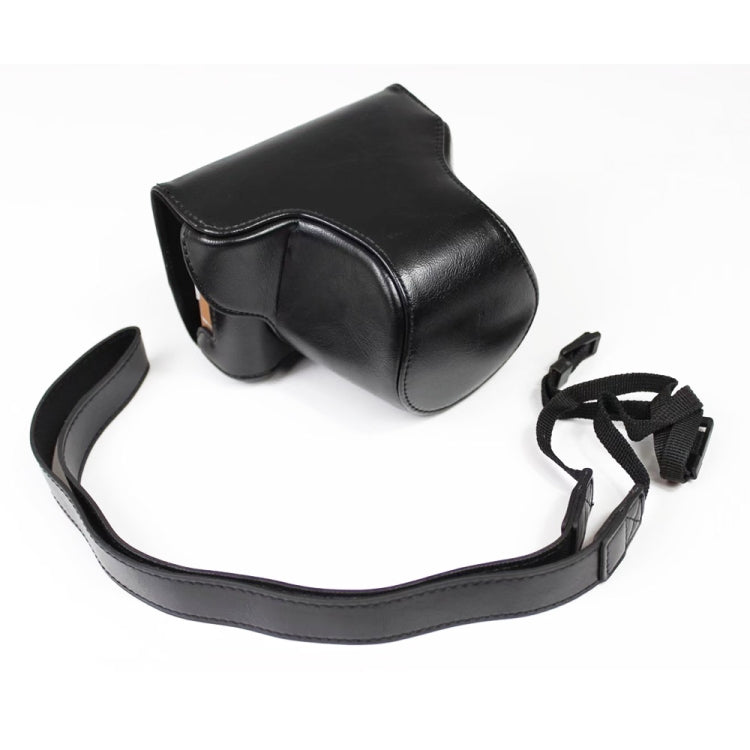 PU Leather Camera Full Body Case Bag with Strap for FUJIFILM X-A7 / X-A20 (15-55mm Lens) (Black) - Leather Bag by buy2fix | Online Shopping UK | buy2fix