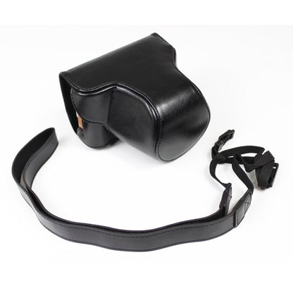 PU Leather Camera Full Body Case Bag with Strap for FUJIFILM X-A7 / X-A20 (15-55mm Lens) (Black) - Leather Bag by buy2fix | Online Shopping UK | buy2fix