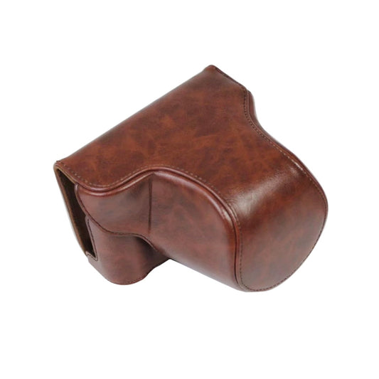 PU Leather Camera Full Body Case Bag with Strap for FUJIFILM X-A7 / X-A20 (15-55mm Lens) (Coffee) - Leather Bag by buy2fix | Online Shopping UK | buy2fix