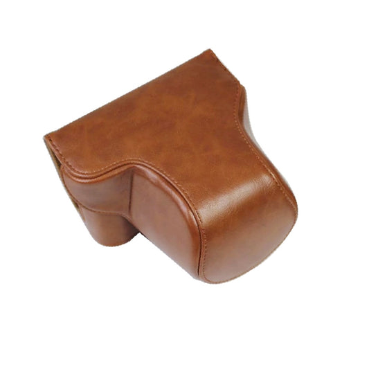 PU Leather Camera Full Body Case Bag with Strap for FUJIFILM X-A7 / X-A20 (15-55mm Lens) (Brown) - Leather Bag by buy2fix | Online Shopping UK | buy2fix