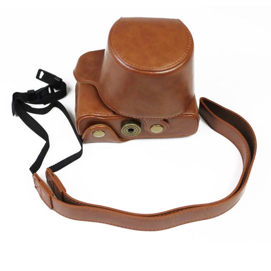 PU Leather Camera Full Body Case Bag with Strap for FUJIFILM X-A7 / X-A20 (15-55mm Lens) (Brown) - Leather Bag by buy2fix | Online Shopping UK | buy2fix