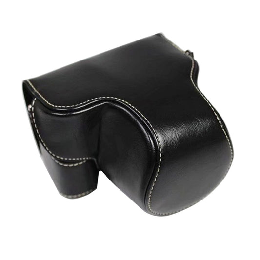 Full Body Camera PU Leather Case Bag for Sony LCE-7C / Alpha 7C / A7C 28-60mm / 40.5mm Lens(Black) - Leather Bag by buy2fix | Online Shopping UK | buy2fix