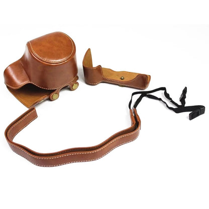 Full Body Camera PU Leather Case Bag for Sony LCE-7C / Alpha 7C / A7C 28-60mm / 40.5mm Lens(Brown) - Leather Bag by buy2fix | Online Shopping UK | buy2fix