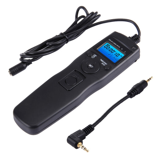 RST-7001 LCD Screen Time Lapse Intervalometer Shutter Release Digital Timer Remote Controller with C6 Cable for CANON 1000D/550D/60D, PENTAX:K20D/K200D/K10D, SAMSUNG GX-20/GX-10 Camera(Black) - Shutter Release Cord by buy2fix | Online Shopping UK | buy2fix