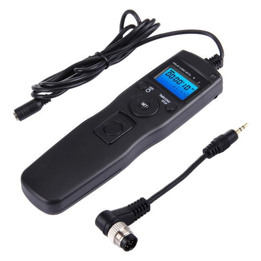 RST-7004 LCD Screen Time Lapse Intervalometer Shutter Release Digital Timer Remote Controller with N8 Cable for NIKON D3X/D3/D700/D300/D2X/D2H/D200/D1H/D1X/D800 Camera(Black) - Shutter Release Cord by buy2fix | Online Shopping UK | buy2fix