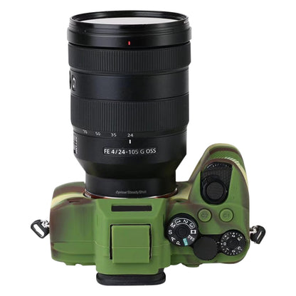 For Sony A7R4 Soft Silicone Protective Case(Camouflage) by buy2fix