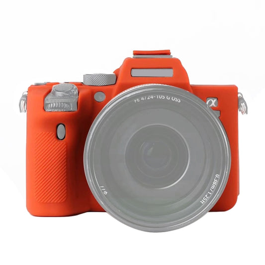 For Sony A7R4 Soft Silicone Protective Case(Orange) - Protective Case by buy2fix | Online Shopping UK | buy2fix