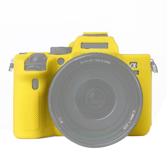 For Sony A7R4 Soft Silicone Protective Case(Yellow) - Protective Case by buy2fix | Online Shopping UK | buy2fix
