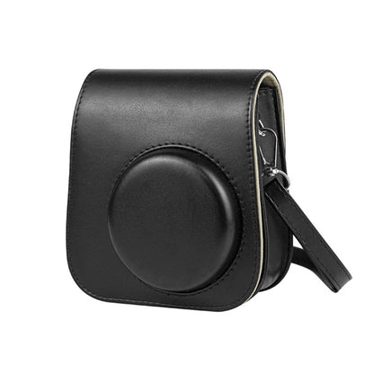Solid Color Full Body Camera Leather Case Bag with Strap for FUJIFILM Instax mini 11 (Black) - Leather Bag by buy2fix | Online Shopping UK | buy2fix