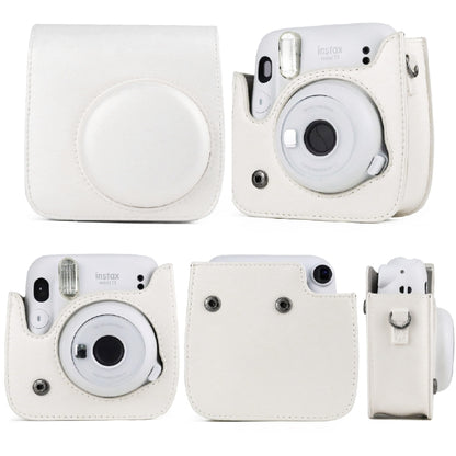 Solid Color Full Body Camera Leather Case Bag with Strap for FUJIFILM Instax mini 11 (Blue) - Leather Bag by buy2fix | Online Shopping UK | buy2fix