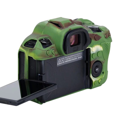 For Canon EOS R6 Litchi Texure Soft Silicone Case(Camouflage) - Protective Case by buy2fix | Online Shopping UK | buy2fix