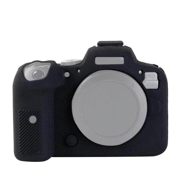 For Canon EOS R6 Litchi Texure Soft Silicone Case(Black) by buy2fix