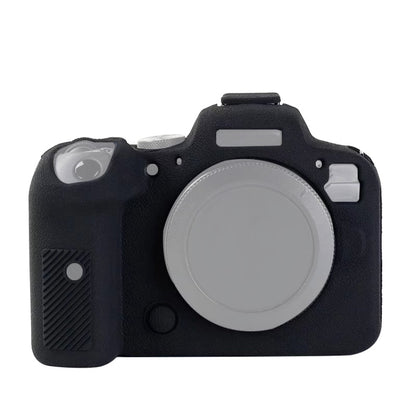 For Canon EOS R6 Litchi Texure Soft Silicone Case(Black) by buy2fix