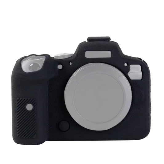 For Canon EOS R6 Litchi Texure Soft Silicone Case(Black) by buy2fix