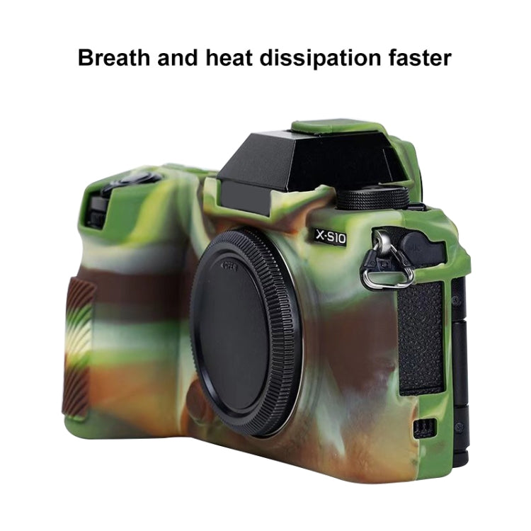Soft Silicone Protective Case for FUJIFILM X-S10 (Camouflage) by buy2fix