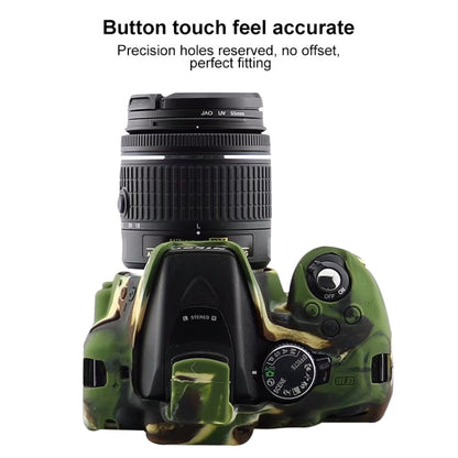 Soft Silicone Protective Case for Nikon D5300 (Camouflage) by buy2fix