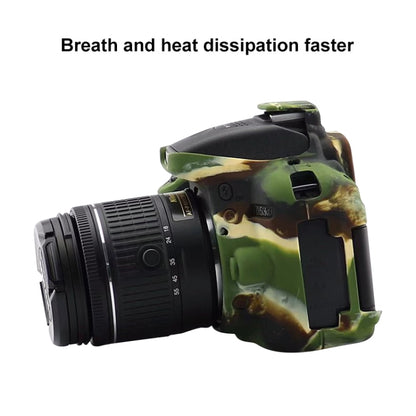 Soft Silicone Protective Case for Nikon D5300 (Camouflage) by buy2fix