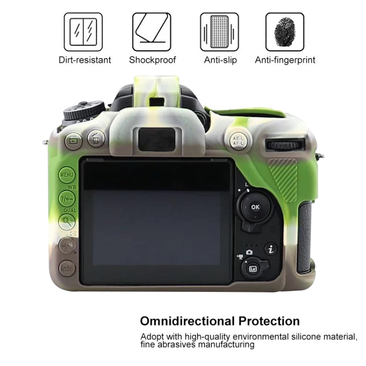Soft Silicone Protective Case for Nikon D7500 (Camouflage) - Protective Case by buy2fix | Online Shopping UK | buy2fix