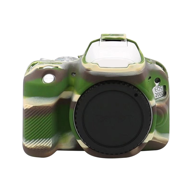 For Canon EOS 200D / EOS 200D Mark II Soft Silicone Protective Case(Camouflage) by buy2fix