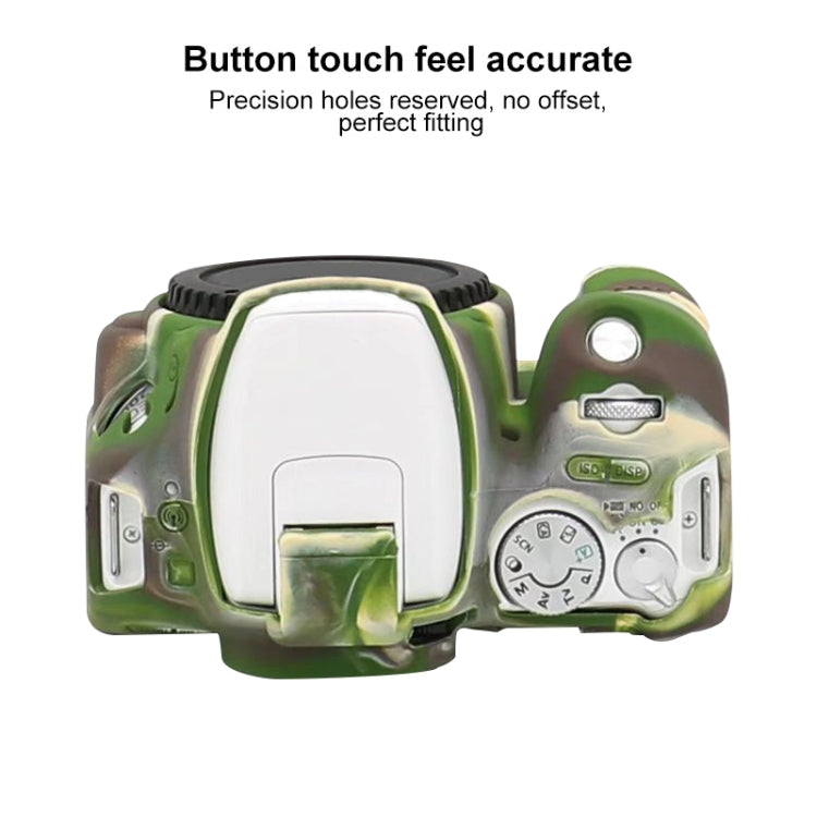 For Canon EOS 200D / EOS 200D Mark II Soft Silicone Protective Case(Camouflage) by buy2fix