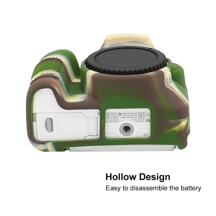 For Canon EOS 200D / EOS 200D Mark II Soft Silicone Protective Case(Camouflage) by buy2fix
