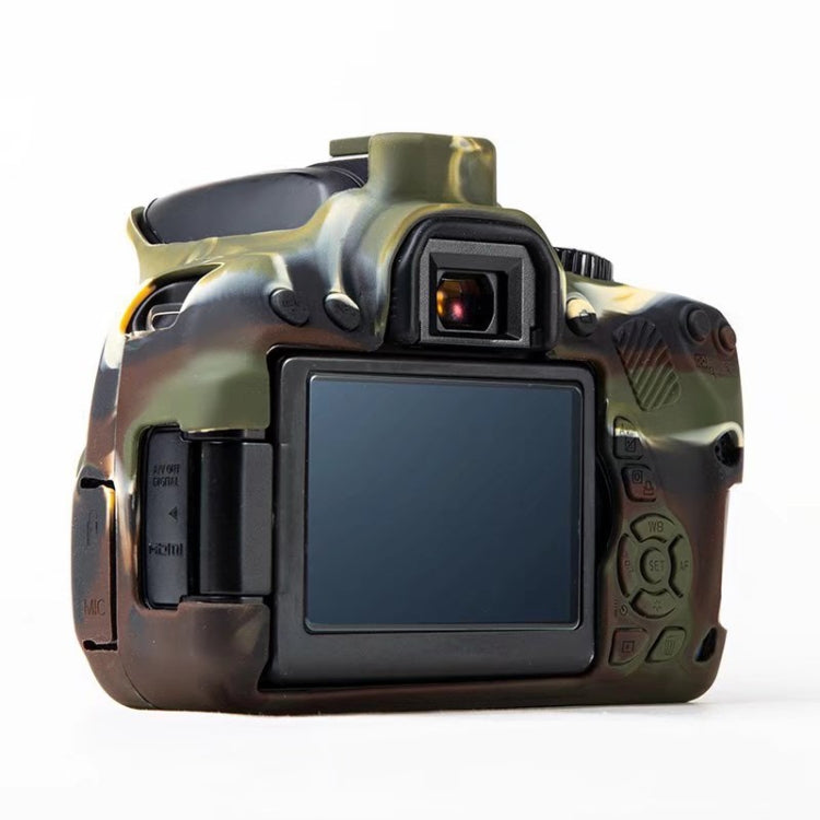 For Canon EOS 600D Soft Silicone Protective Case(Camouflage) by buy2fix