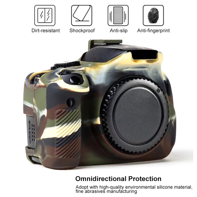 For Canon EOS 600D Soft Silicone Protective Case(Camouflage) by buy2fix
