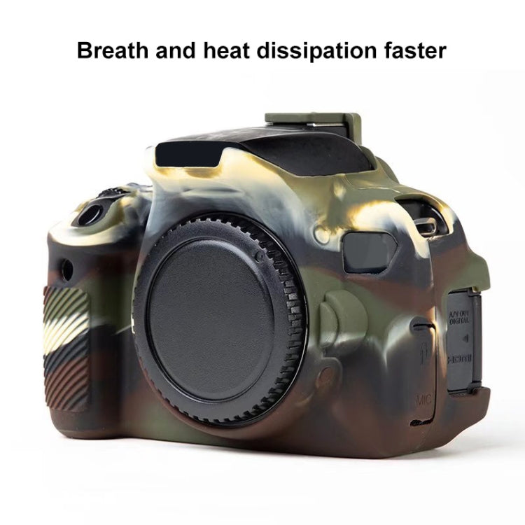 For Canon EOS 600D Soft Silicone Protective Case(Camouflage) by buy2fix