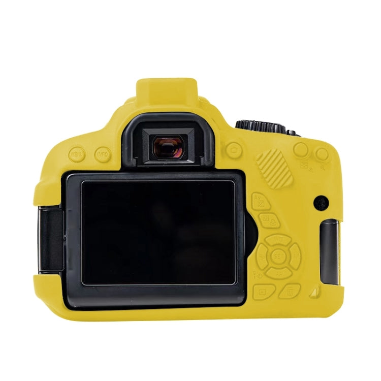 For Canon EOS 600D Soft Silicone Protective Case(Yellow) by buy2fix