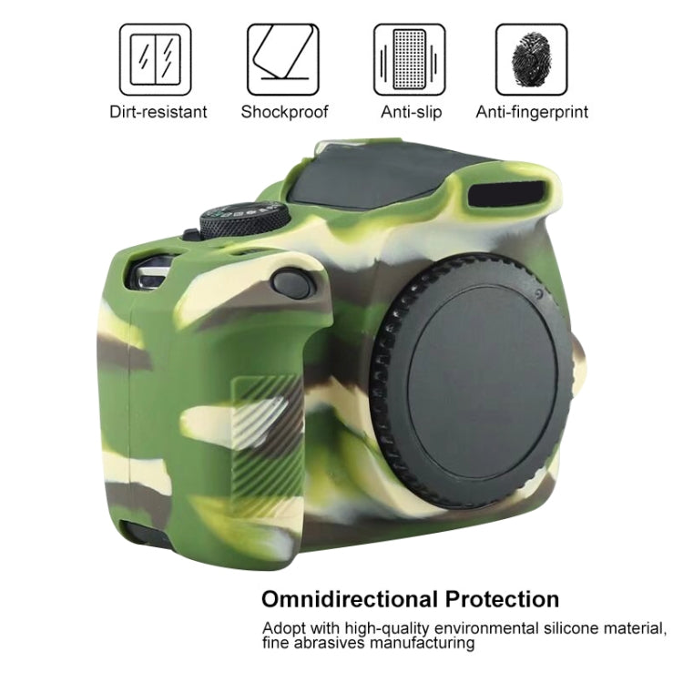 Soft Silicone Protective Case for Canon EOS 2000D (Camouflage) by buy2fix